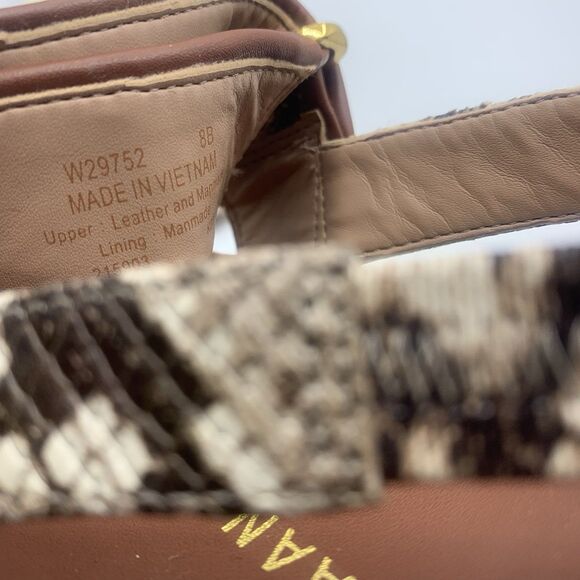 Cole Haan Merritt Womens Zerogrand Double Band Sandal Brown Snake Sz 8 B - Picture 8 of 8